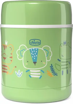 Termo contenitore per alimenti Chicco, Scatola per la conservazione del cibo termico, Mantiene la temperatura per 6 ore, Cibo caldo e freddo, Accessorio per l'alimentazione del bambino