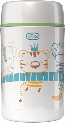 Termo contenitore per cibi Chicco, Scatola per alimenti termici, Conserva la temperatura fino a 6 ore, Cibo caldo e freddo, Accessorio per l'alimentazione del bambino