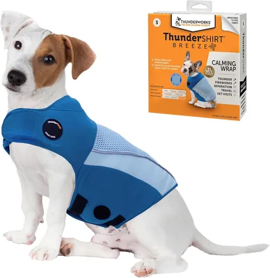 ThunderShirt Breeze Dog Vest, Small, Sky Blue, Breathable Mesh, Anxiety Relief