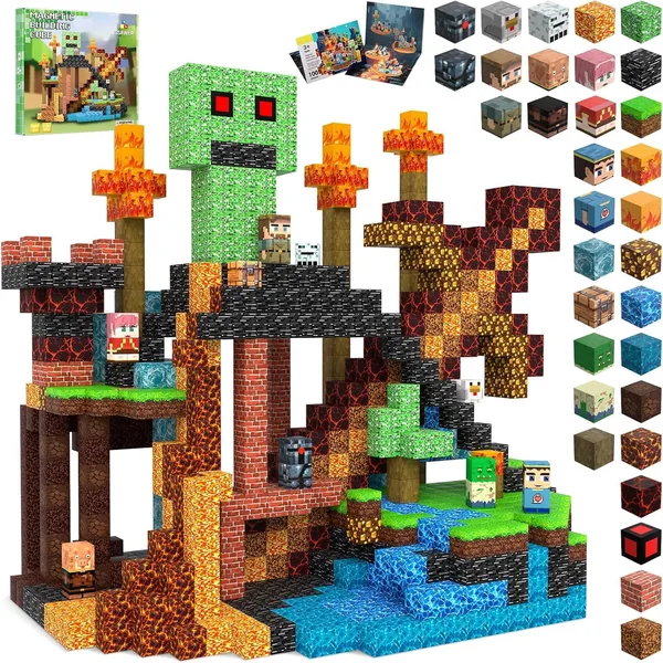 Magnetic Blocks, 100PCS Magnetic Tiles Building Blocks