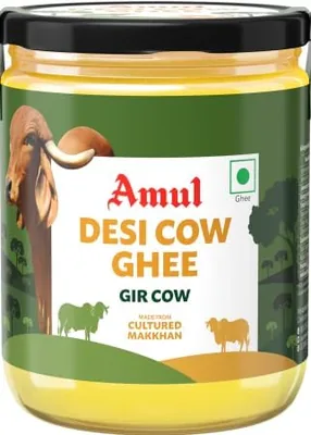 Amul Desi Cow Ghee 500ml Glass Jar Gir Cow A2 Ghee