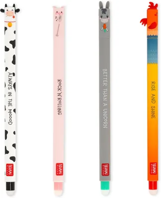 Legami - Stylo gel effaçable, encre sensible à la chaleur, noir, rose, vert, rouge - Économisez 25% 