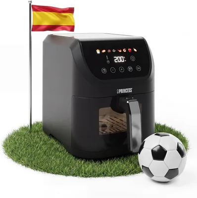 Princess SlimFry Airfryer, 8L, 2000W, 8 Programas, Pantalla Digital, Termostato Ajustable, Ventana de Visualización, Automático - 10% de Descuento
