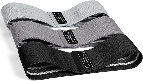 Bandas Elásticas de Musculación Fitness, Set de 3 Bandas de Resistencia Antideslizantes de Tela para Crossfit Yoga Pilates Glúteos Piernas - Mejor Oferta