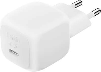 Belkin Compact Wall Charger 45W med USB-C Power Delivery - Spar 29%!