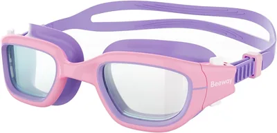 BEEWAY Kids Swimming Goggles Age 6-14 Anti Fog Leak Proof