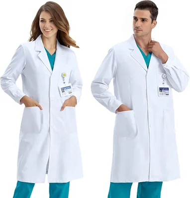 Blouse de chimie COCREAZY pour femmes et hommes - Blouse de lycée en coton