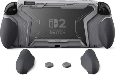Funda Protectora Playvital Beyond-Grip con Agarre Intercambiable para Nintendo Switch 2 (2025) - Gris