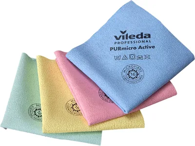Vileda Professional PurMicro Activo Multi Toalla, 4 Unidades, 38 x 35 cm