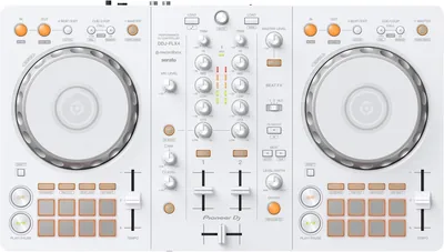 Pioneer DJ DDJ-FLX4-W Controlador de 2 Canales para Serato y Rekordbox, Edición Limitada Blanco