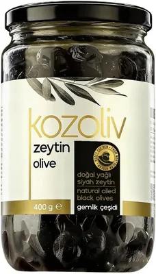 Kozoliv Premium Turkish Black Olives 400g - 60% Off
