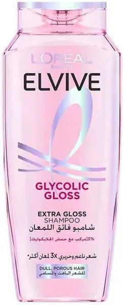 L Oreal Paris Elvive Glycolic Gloss Shampoo, 3% Gloss Complex with [Glycolic Acid], 400 ml