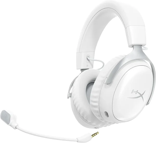HyperX AX6G1AA Cloud III S Wireless Gaming Headset, 2.4 GHz Bluetooth, Angled 2.1 inch (53 mm) Driver, DTS Headphone: X-Space Audio, Up to 120 Hours of Continuous Play, PC, Mac, PS