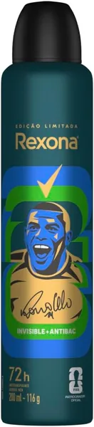 Rexona Men Antitranspirante Aerossol Ronaldo Invisible + Antibac 200ml - Edição Limitada FIFA 26 | 10% de Desconto
