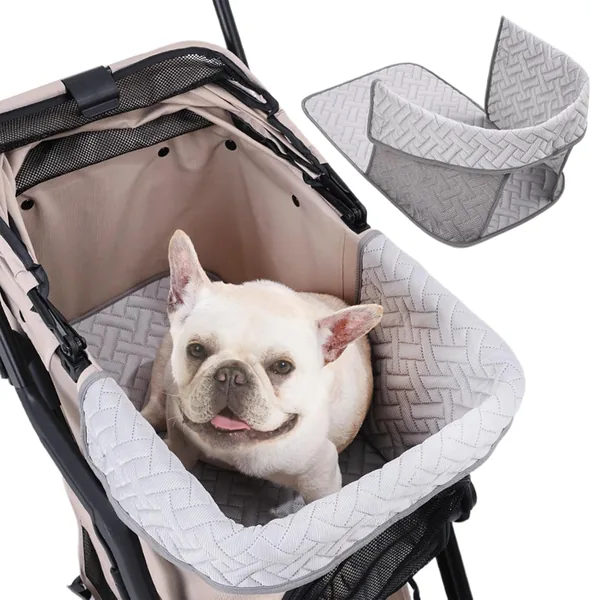 Pet Carrier Mat,Stroller Cover for Pets - Anti-Slip Removable Washable Waterproof Cooling Liner for Cat Puppy Outdoor Walking Animal