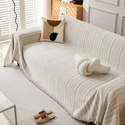 Cat-Proof Chenille Sofa Cover with Anti-Scratch Protection