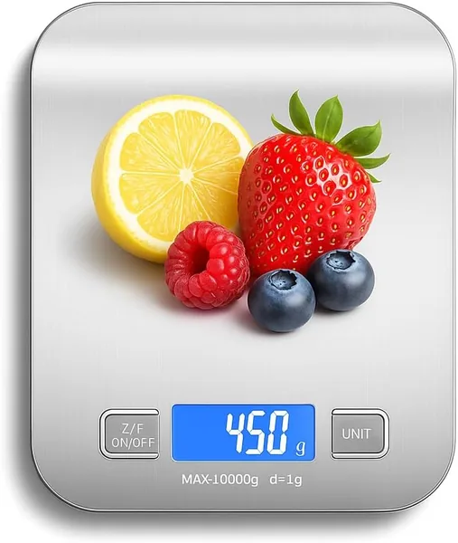 Balan a de Cozinha Digital Premium em Inox Resistente gua Port til Base Antiderrapante Visor de Alta Defini o Pesagem Precisa de 1g a 10kg Dur vel Moderna e Ideal para Alimento