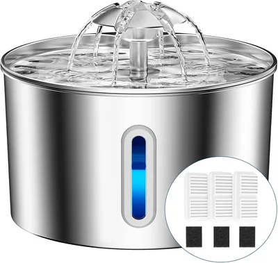 Stålfritt katfontän med 2,2L, tyst och enkelt att installera - Best Deal