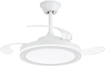 Ventilador de techo NARVI Silencioso | Control Remoto | 3 Láminas Transparentes | Iluminación LED Ajustable 45W | Motor DC Eficiente | Invierno