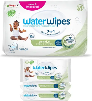 WaterWipes Sensitive+ Baby Wipes 3 Pack