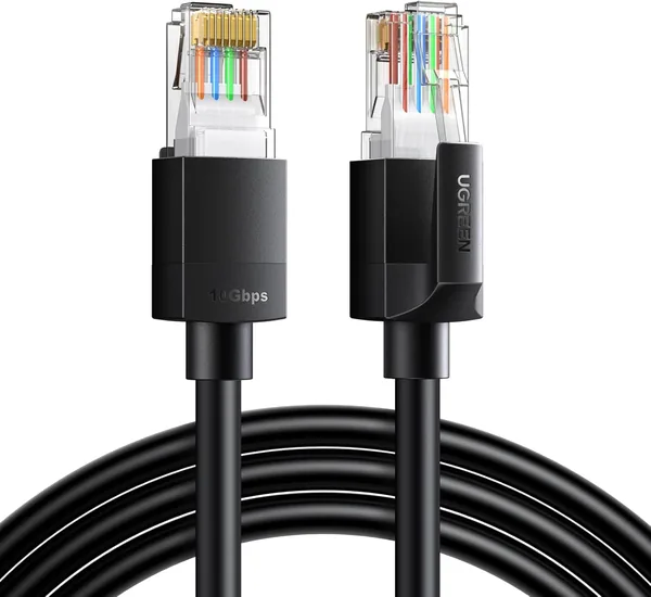 UGEARTH Ethernet Cable CAT 6a 0.5M UTP Network Cable 10Gbps High Speed Internet Cord LAN Wire RJ45 Connector Compatible with Router PS5 Xbox Smart TV Switch WiFi Extender Ethernet