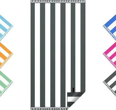 Vortix Strandhanddoek XXL 200x100cm, Grote Sneldrogende Microvezel Handdoek, Zandsvrije Badhanddoek, Strandhanddoek voor Vrouwen (Donkergrijs)