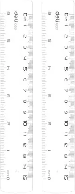 Deli Ruler, 15 cm, Transparent (Pack of 2)