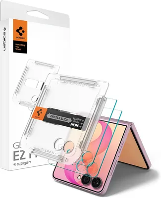 Spigen EZ Fit Schermbeschermer [2 Stuk] voor Samsung Galaxy Z Flip 8 | Z Flip 7, Temperd