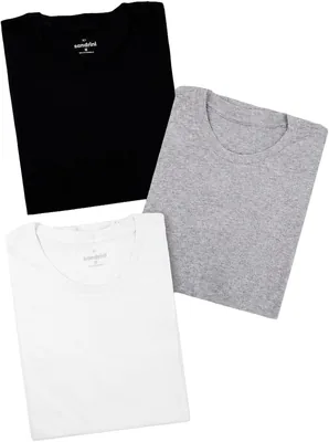 Kit 3 Camisetas Básicas Sandrini - Preto ou Sortido