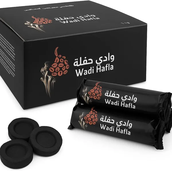 Wadi Halfa Preimum Bakhoor Charcoal (Standard Size) Quick Ignition Easy to Use 60 Tablets, 33 mm