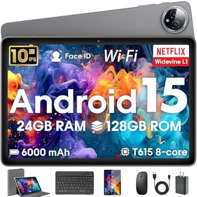 Hasskya Tablet Gray 24GB RAM 128GB ROM Keyboard