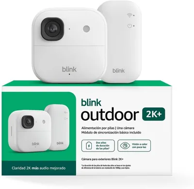 Cámera para exteriores 2K+ Blink (modelo más reciente): Inteligente e inalámbrica