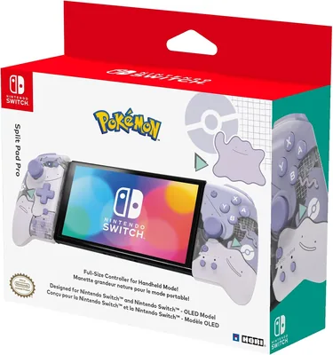 HORI Mando Split Pad Pro (Ditto) para modo portátil - Controlador ergonómico de mano para Nintendo® Switch - Licencia oficial