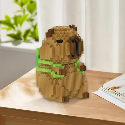 WDKXCN Capybara Zestaw klocków, 1606 elementów, klasyczne mini klocki z kreskówki, cząsteczki z tworzywa sztucznego, zestaw konstrukcyjny