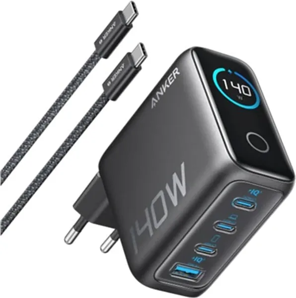 Anker Zolo 4-Port 140W Power Delivery Wall Charger, Grey - Best Deal
