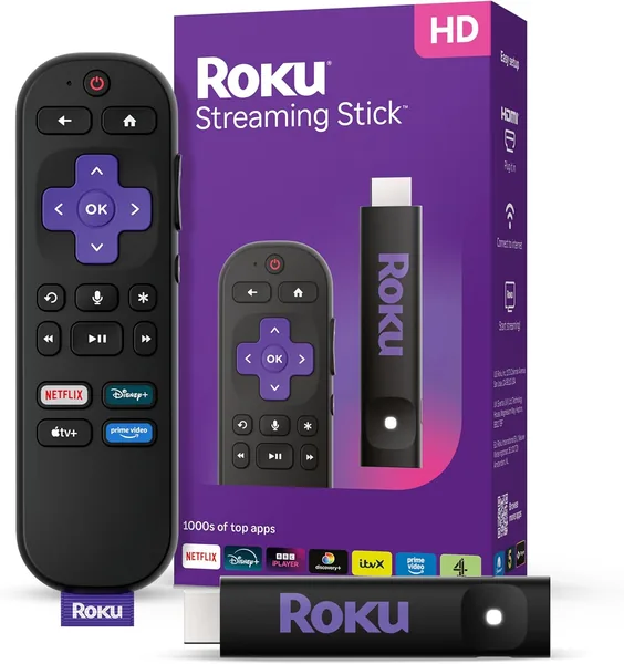 Roku Streaming Stick 2025 HD TV Streaming Device with Voice Remote