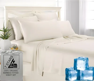 7 Stars HZM Bamboo Bed Sheet Set King Size - Cool & Anti-Allergic - Best Deal