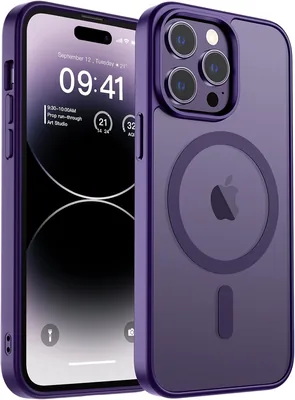 Zapica Magnetic iPhone 14 Pro Case, Dark Purple