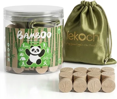 Lekoch Ręczniczki z Bambusa - Biodegradowalne Chłonne Ściereczki do Twarzy na Wędrówki, Siłownię i Codzienną Higienę | 5% Off