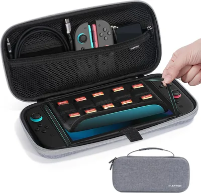 Lention Switch 2 Carrying Case - Hard Shell for Nintendo Switch 2, 10 Game Cards, 38% Off