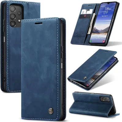 Azororo Custodia per Samsung Galaxy A33 5G in Pelle Sintetica Premium con Slot per Carta, Portafoglio con Coperchio a Kickstand