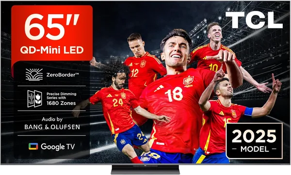 TV TCL 65Q8C 65" QD-Mini LED, 4K HDR Premium, ZeroBorder, Smart TV con Google TV (Dolby Vision IQ y Atmos, CrystGlow WHV - Mejor Oferta