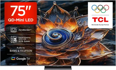 TV TCL 75Q8C 75 pouces QD-Mini LED, 4K HDR Premium 4500, ZeroBorder, Smart TV Google TV (Dolby Vision IQ & Atmos, CrystGlow WHVA - Meilleure Affaire