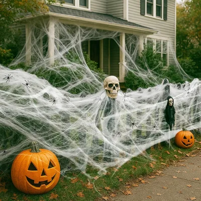 Xyxu Halloween Spider Web Decoration Set