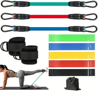 Bandas Elásticas JASUVII para Entrenamiento, Barra de Pilates 11 Piezas con Bandas de Tobillo - 45% Off