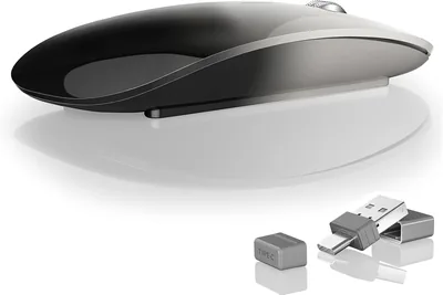 Uiosmuph Bluetooth Mouse - Grey&Black Tri-Mode BT5.1