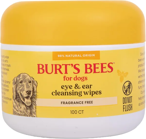 Burt's Bees for Pets Eye & Ear Cleansing Wipes for Dogs