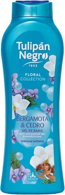 Tulip Negro - Bodie Wash de Bergamota y Cedro, Gel de Ducha Hidratante con Fragancia Floral Fresca y Duradera, 650 ml
