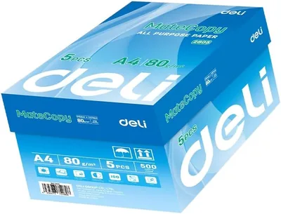 Deli A4 White Paper 80gsm - 5 Reams (2500 Sheets) 20% Off