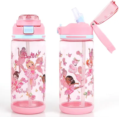 Kids Water Bottle 20oz Leakproof Plastic Cup with Straw - Best Deal